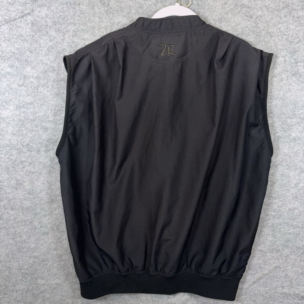 Zero Restriction Lightweight Vest Men Sz M Black Windbreaker Pockets Golf - Picture 2 of 9